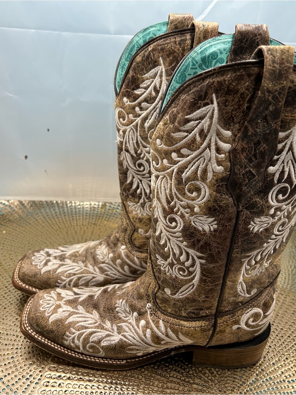 Corral women 9 glow in the dark embroidered cowgirl boots - Picture 4 of 11